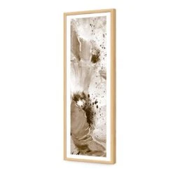 Poppy Art, Sepia (Long) -WALL ART DESGIN SALE poppy art sepia long acrylic glass with border oak frame 90x30cm 877560