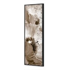 Poppy Art, Sepia (Long) -WALL ART DESGIN SALE poppy art sepia long canvas black floating frame 60x20cm 174176