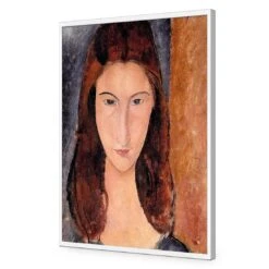 Portrait Of Jeanne Hebuterne By Modigliani -WALL ART DESGIN SALE portrait of jeanne hebuterne by modigliani acrylic glass no border white frame 45x30cm 713288