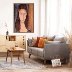 Portrait Of Jeanne Hebuterne By Modigliani -WALL ART DESGIN SALE portrait of jeanne hebuterne by modigliani canvas stretched canvas 45x30cm 166290