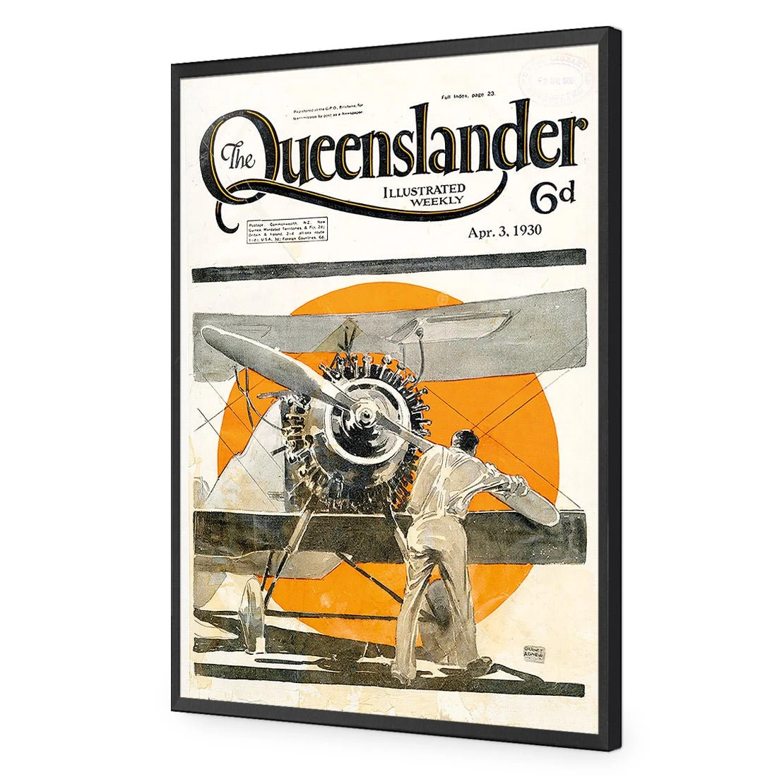 Queenslander Airplane 1930 Queenslander Airplane 1930 -WALL ART DESGIN SALE queenslander airplane 1930 acrylic glass no border black frame 45x30cm 930412
