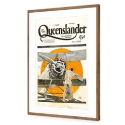 Queenslander Airplane 1930 13 Queenslander Airplane 1930 -WALL ART DESGIN SALE queenslander airplane 1930 acrylic glass with border natural frame 45x30cm 922914