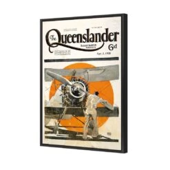 Queenslander Airplane 1930 4 Queenslander Airplane 1930 -WALL ART DESGIN SALE queenslander airplane 1930 canvas black floating frame 45x30cm 180094