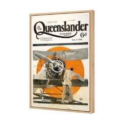 Queenslander Airplane 1930 6 Queenslander Airplane 1930 -WALL ART DESGIN SALE queenslander airplane 1930 canvas oak floating frame 45x30cm 261987