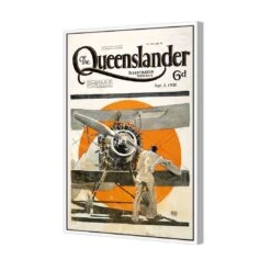 Queenslander Airplane 1930 5 Queenslander Airplane 1930 -WALL ART DESGIN SALE queenslander airplane 1930 canvas white floating frame 45x30cm 223808
