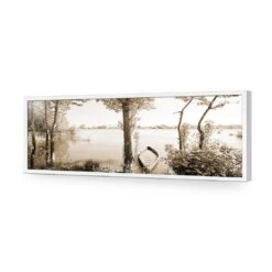 Quiet Pink River, Sepia (long) -WALL ART DESGIN SALE quiet pink river sepia long canvas stretched canvas 60x20cm 148173