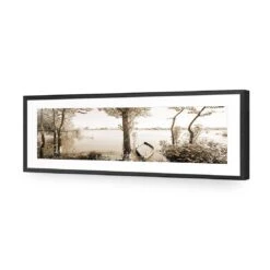 Quiet Pink River, Sepia (long) -WALL ART DESGIN SALE quiet pink river sepia long canvas stretched canvas 60x20cm 786515