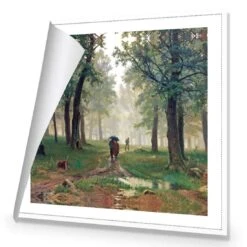 Rain In Oak Forest (Square) By Ivan Shishkin -WALL ART DESGIN SALE rain in oak forest square by ivan shishkin canvas rolled canvas 37x37cm 112254