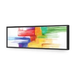 Rainbow Tetris (long) 15 Rainbow Tetris (long) -WALL ART DESGIN SALE rainbow tetris long acrylic glass no border black frame 90x30cm 593269