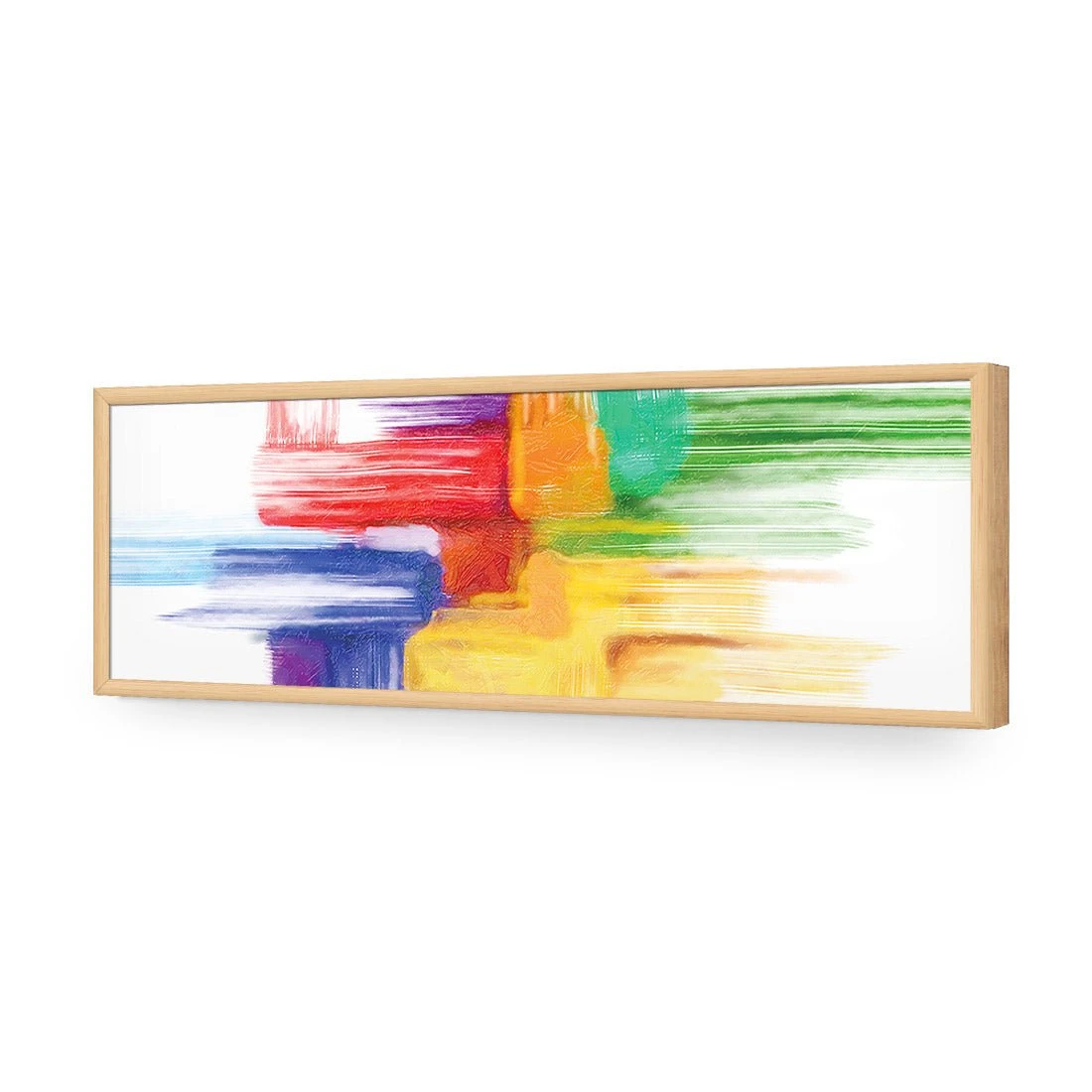 Rainbow Tetris (long) Rainbow Tetris (long) -WALL ART DESGIN SALE rainbow tetris long acrylic glass no border oak frame 90x30cm 434073