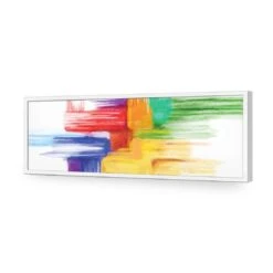 Rainbow Tetris (long) 16 Rainbow Tetris (long) -WALL ART DESGIN SALE rainbow tetris long acrylic glass no border white frame 90x30cm 207309