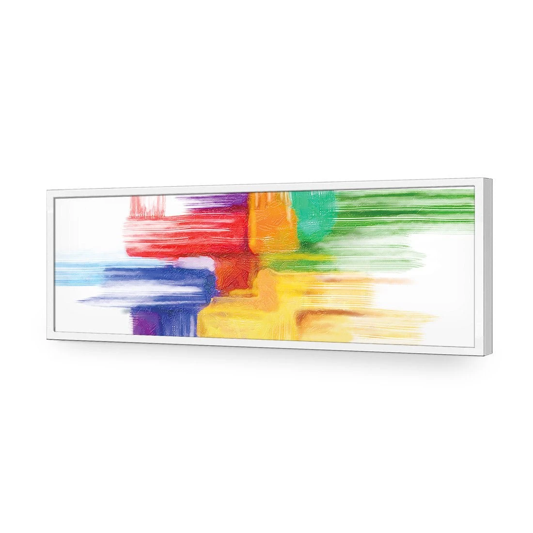 Rainbow Tetris (long) Rainbow Tetris (long) -WALL ART DESGIN SALE rainbow tetris long acrylic glass no border white frame 90x30cm 207309