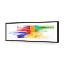 Rainbow Tetris (long) 10 Rainbow Tetris (long) -WALL ART DESGIN SALE rainbow tetris long acrylic glass with border black frame 90x30cm 633952