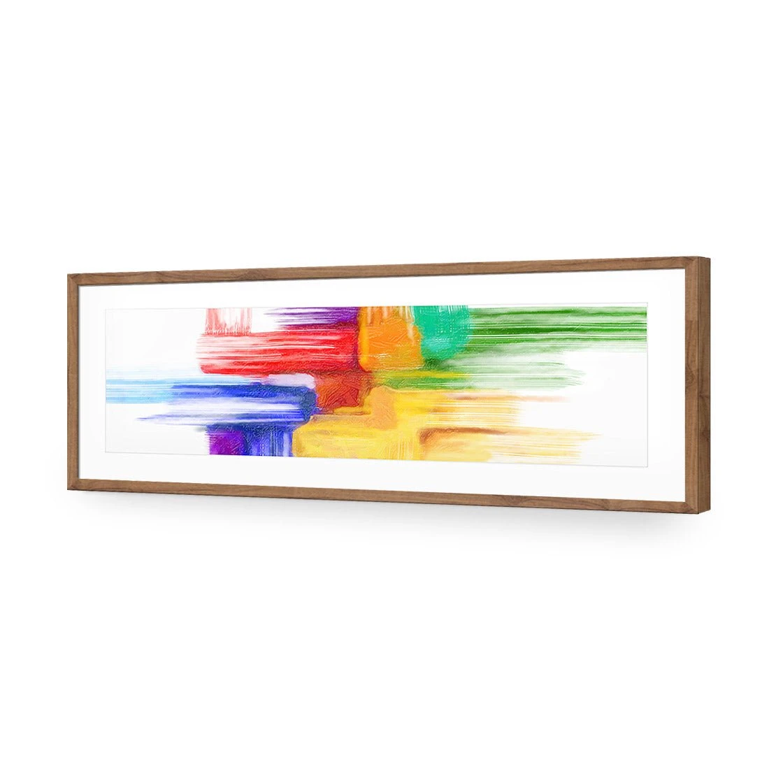 Rainbow Tetris (long) Rainbow Tetris (long) -WALL ART DESGIN SALE rainbow tetris long acrylic glass with border natural frame 90x30cm 667042