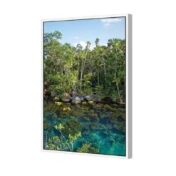 Rainforest Lake (rectangle) 5 Rainforest Lake (rectangle) -WALL ART DESGIN SALE rainforest lake rectangle canvas white floating frame 45x30cm 465428
