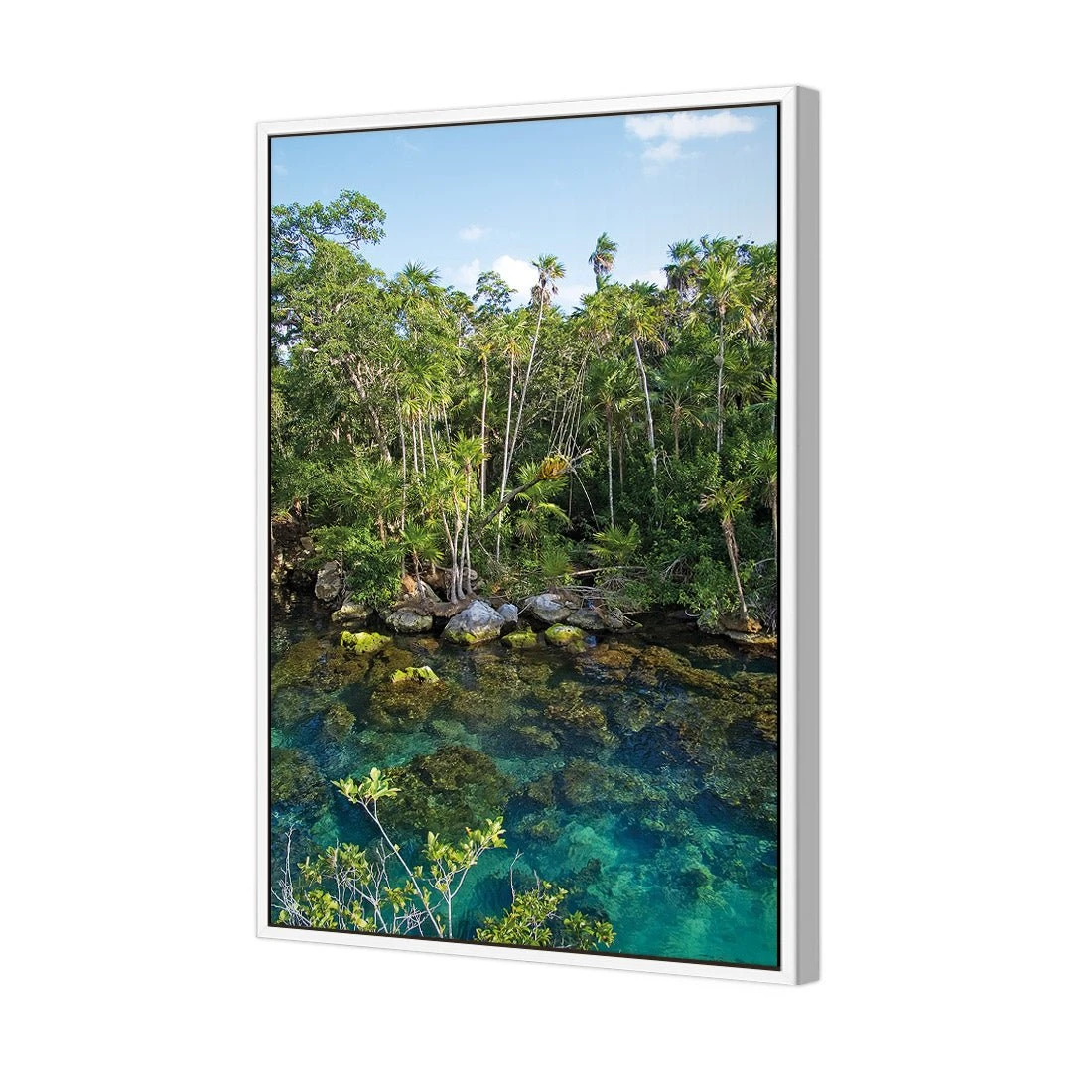 Rainforest Lake (rectangle) Rainforest Lake (rectangle) -WALL ART DESGIN SALE rainforest lake rectangle canvas white floating frame 45x30cm 465428