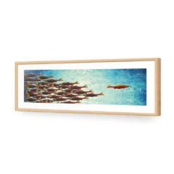 Reaching Out (long) 12 Reaching Out (long) -WALL ART DESGIN SALE reaching out long acrylic glass with border oak frame 90x30cm 585488