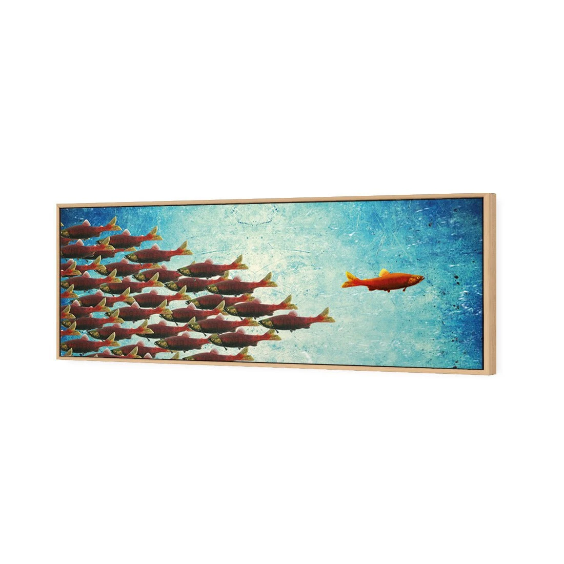 Reaching Out (long) Reaching Out (long) -WALL ART DESGIN SALE reaching out long canvas oak floating frame 60x20cm 539501