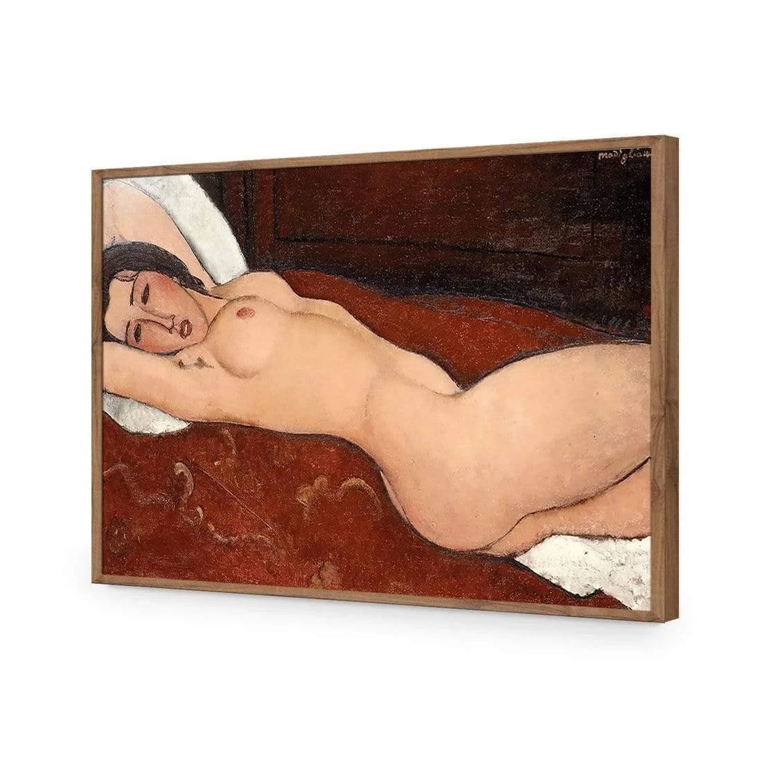 Reclining Nude By Modigliani Reclining Nude By Modigliani -WALL ART DESGIN SALE reclining nude by modigliani acrylic glass no border natural frame 45x30cm 922101