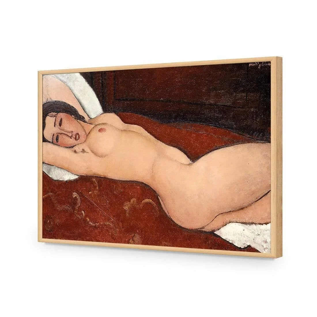 Reclining Nude By Modigliani Reclining Nude By Modigliani -WALL ART DESGIN SALE reclining nude by modigliani acrylic glass no border oak frame 45x30cm 413051