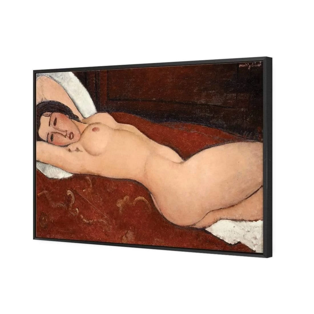 Reclining Nude By Modigliani Reclining Nude By Modigliani -WALL ART DESGIN SALE reclining nude by modigliani canvas black floating frame 45x30cm 974038