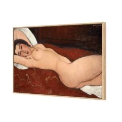 Reclining Nude By Modigliani 7 Reclining Nude By Modigliani -WALL ART DESGIN SALE reclining nude by modigliani canvas oak floating frame 45x30cm 701127