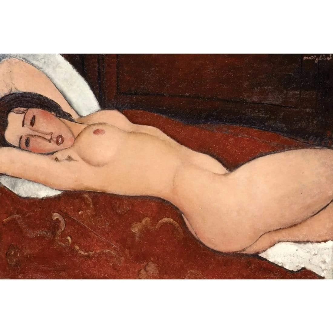 Reclining Nude By Modigliani Reclining Nude By Modigliani -WALL ART DESGIN SALE reclining nude by modigliani canvas stretched canvas 45x30cm 456787