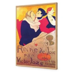 Reine De Joie By Toulouse-Lautrec 18 Reine De Joie By Toulouse-Lautrec -WALL ART DESGIN SALE reine de joie by toulouse lautrec acrylic glass no border oak frame 45x30cm 893405