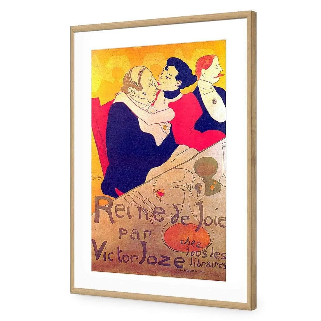 Reine de Joie By Toulouse-Lautrec Reine De Joie By Toulouse-Lautrec -WALL ART DESGIN SALE reine de joie by toulouse lautrec acrylic glass with border oak frame 45x30cm 469320