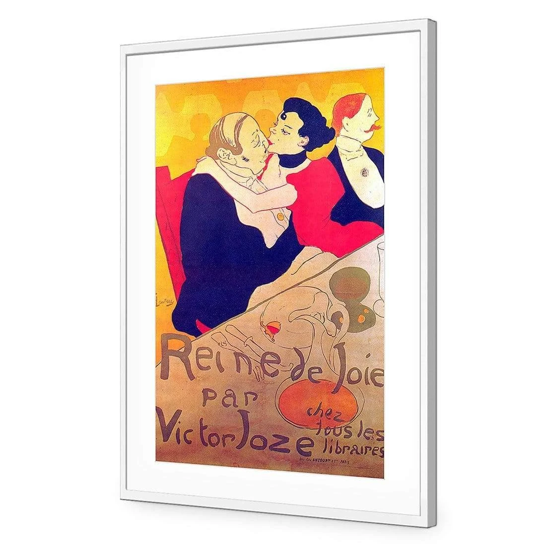 Reine de Joie By Toulouse-Lautrec Reine De Joie By Toulouse-Lautrec -WALL ART DESGIN SALE reine de joie by toulouse lautrec acrylic glass with border white frame 45x30cm 468583
