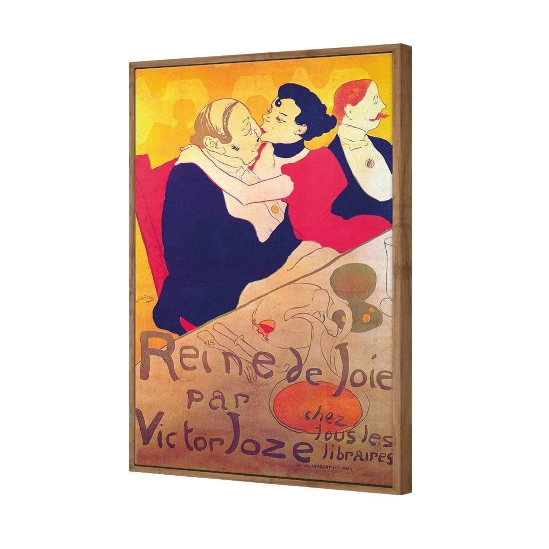 Reine de Joie By Toulouse-Lautrec Reine De Joie By Toulouse-Lautrec -WALL ART DESGIN SALE reine de joie by toulouse lautrec canvas natural floating frame 45x30cm 747248