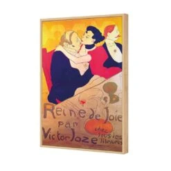 Reine De Joie By Toulouse-Lautrec 7 Reine De Joie By Toulouse-Lautrec -WALL ART DESGIN SALE reine de joie by toulouse lautrec canvas oak floating frame 45x30cm 350992