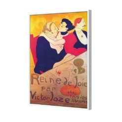 Reine De Joie By Toulouse-Lautrec 6 Reine De Joie By Toulouse-Lautrec -WALL ART DESGIN SALE reine de joie by toulouse lautrec canvas white floating frame 45x30cm 657529