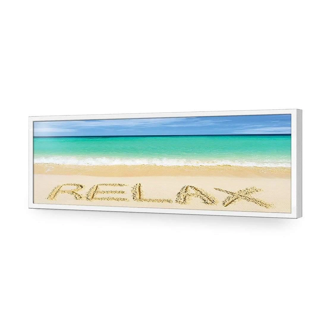 Relax on Beach (long) Relax On Beach (long) -WALL ART DESGIN SALE relax on beach long acrylic glass no border white frame 90x30cm 219884