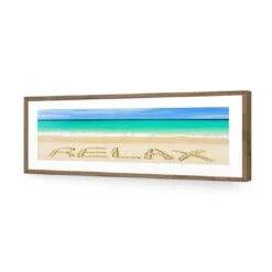 Relax On Beach (long) 12 Relax On Beach (long) -WALL ART DESGIN SALE relax on beach long acrylic glass with border natural frame 90x30cm 276829