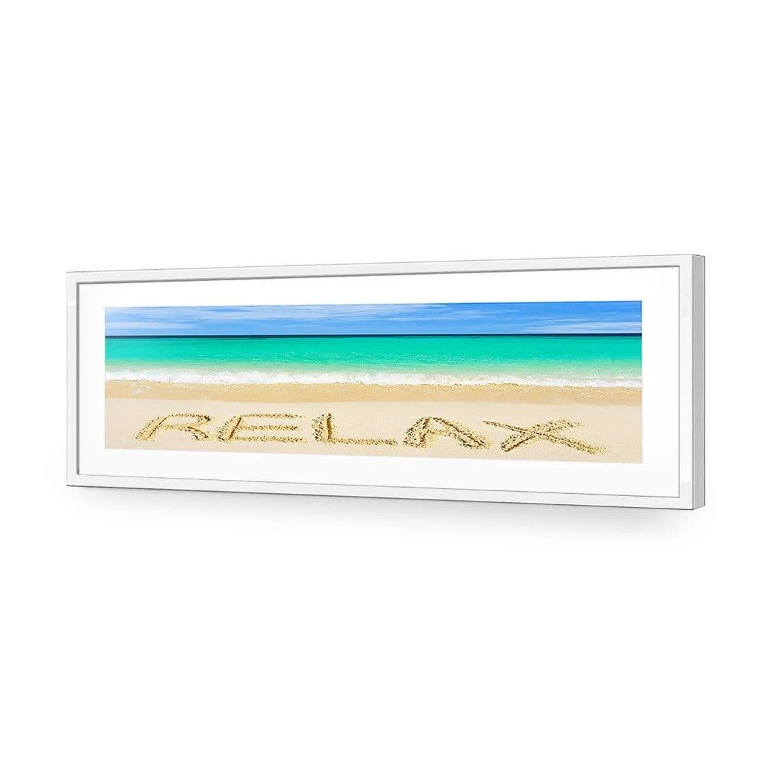 Relax on Beach (long) Relax On Beach (long) -WALL ART DESGIN SALE relax on beach long acrylic glass with border white frame 90x30cm 253062