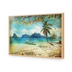 Retro Beach Dream 17 Retro Beach Dream -WALL ART DESGIN SALE retro beach dream acrylic glass no border oak frame 45x30cm 484092