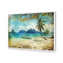 Retro Beach Dream 16 Retro Beach Dream -WALL ART DESGIN SALE retro beach dream acrylic glass no border white frame 45x30cm 347356