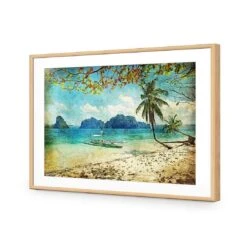 Retro Beach Dream 12 Retro Beach Dream -WALL ART DESGIN SALE retro beach dream acrylic glass with border oak frame 45x30cm 453763