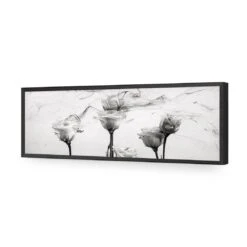 Rose Smoke (Long) -WALL ART DESGIN SALE rose smoke long acrylic glass no border black frame 90x30cm 814457