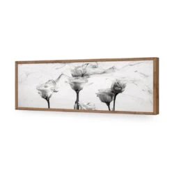 Rose Smoke (Long) -WALL ART DESGIN SALE rose smoke long acrylic glass no border natural frame 90x30cm 131928