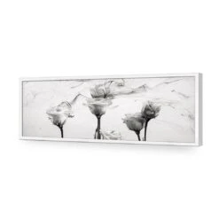 Rose Smoke (Long) -WALL ART DESGIN SALE rose smoke long acrylic glass no border white frame 90x30cm 593339