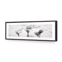 Rose Smoke (Long) -WALL ART DESGIN SALE rose smoke long acrylic glass with border black frame 90x30cm 496998
