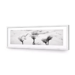 Rose Smoke (Long) -WALL ART DESGIN SALE rose smoke long acrylic glass with border white frame 90x30cm 211512
