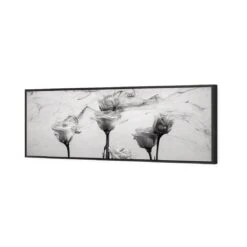 Rose Smoke (Long) -WALL ART DESGIN SALE rose smoke long canvas black floating frame 60x20cm 169473