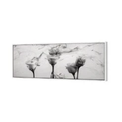 Rose Smoke (Long) -WALL ART DESGIN SALE rose smoke long canvas white floating frame 60x20cm 487843