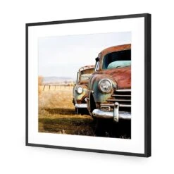 Rusty Cars (square) 10 Rusty Cars (square) -WALL ART DESGIN SALE rusty cars square acrylic glass with border black frame 37x37cm 143030