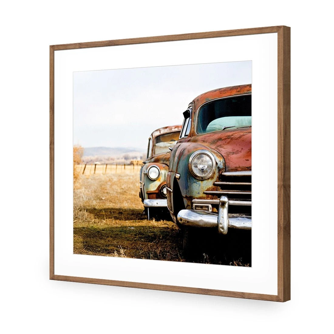 Rusty Cars (square) Rusty Cars (square) -WALL ART DESGIN SALE rusty cars square acrylic glass with border natural frame 37x37cm 921610