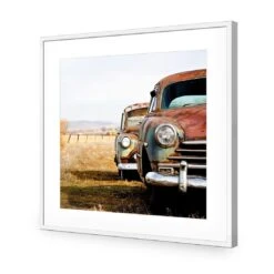 Rusty Cars (square) 11 Rusty Cars (square) -WALL ART DESGIN SALE rusty cars square acrylic glass with border white frame 37x37cm 851068