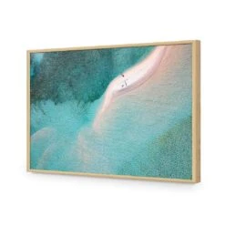 Sand Bask Basking -WALL ART DESGIN SALE sand bask basking acrylic glass no border oak frame 45x30cm 659204